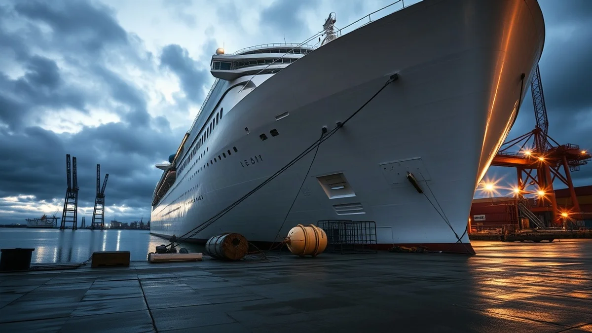 Cruise Ship Mein Schiff 3 Collides with Container Ships in German Port