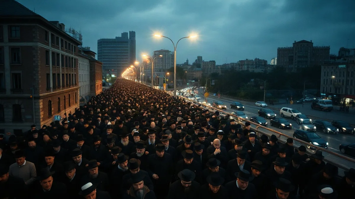 Tens of Thousands Gather in Bnei Brak for United Torah Judaism Rally