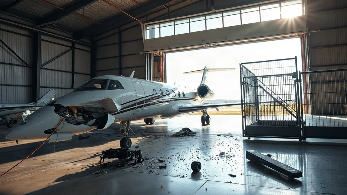 Arizona : une voiture en fuite percute un jet privé dans un aéroport