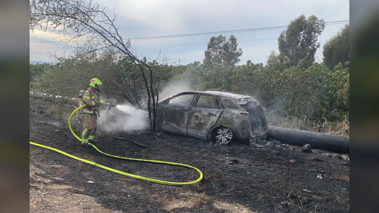 Мужчина погиб при возгорании автомобиля на шоссе 92 на Голанах
