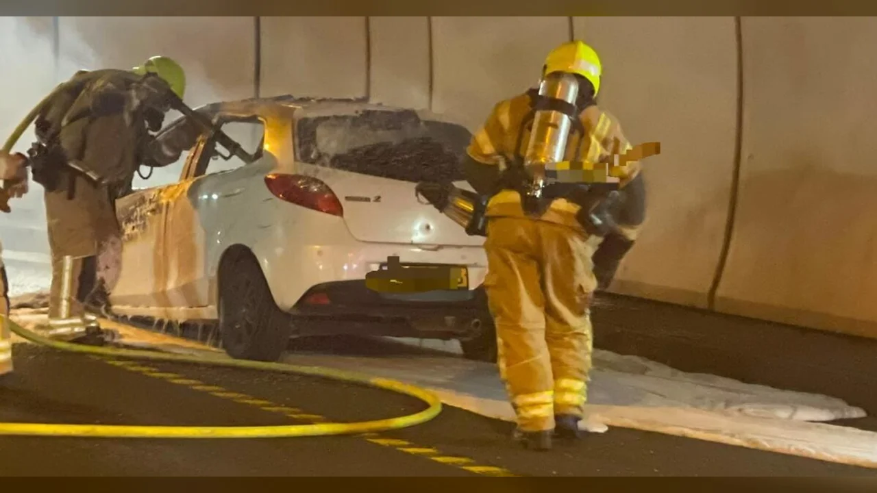 Haifa: Carmel Tunnels closed following vehicle fire