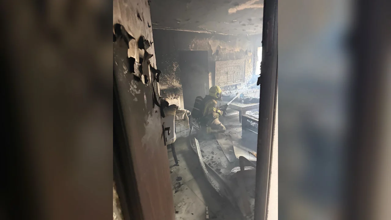 Fire in an eight-story building in Karmiel: woman rescued